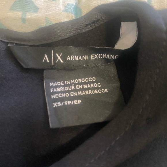 Armani Exchange Black Asymmetrical Wrap Mini Dress - Picture 3 of 14